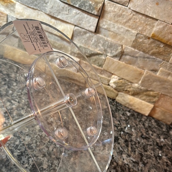 Clear Spin Acrylic Rotating Organizer with Gold Handle EUC - Picture 6 of 6